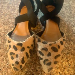 Leopard fuzzy shoes